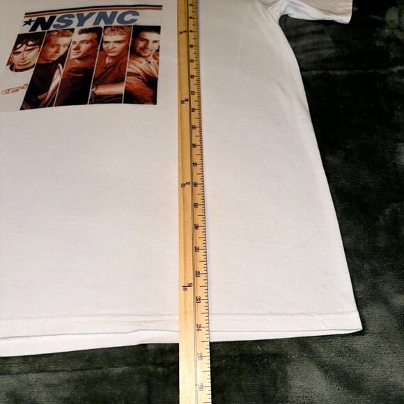 Nsync Album Cover T-Shirt Unisex White Graphic Print Dance Pop Short Sleeve Sz M - Picture 5 of 6